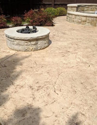 Stamped Concrete with Fire Fit